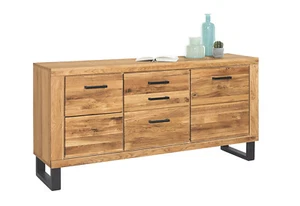Credenza comò rovere selvatico parzialmente massello oliato tiara 158 cm - Foto 1 di 2