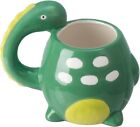 Adorable Brontosaurus Dinosaur Cartoon Turquoise Glazed Ceramic Coffee Mug