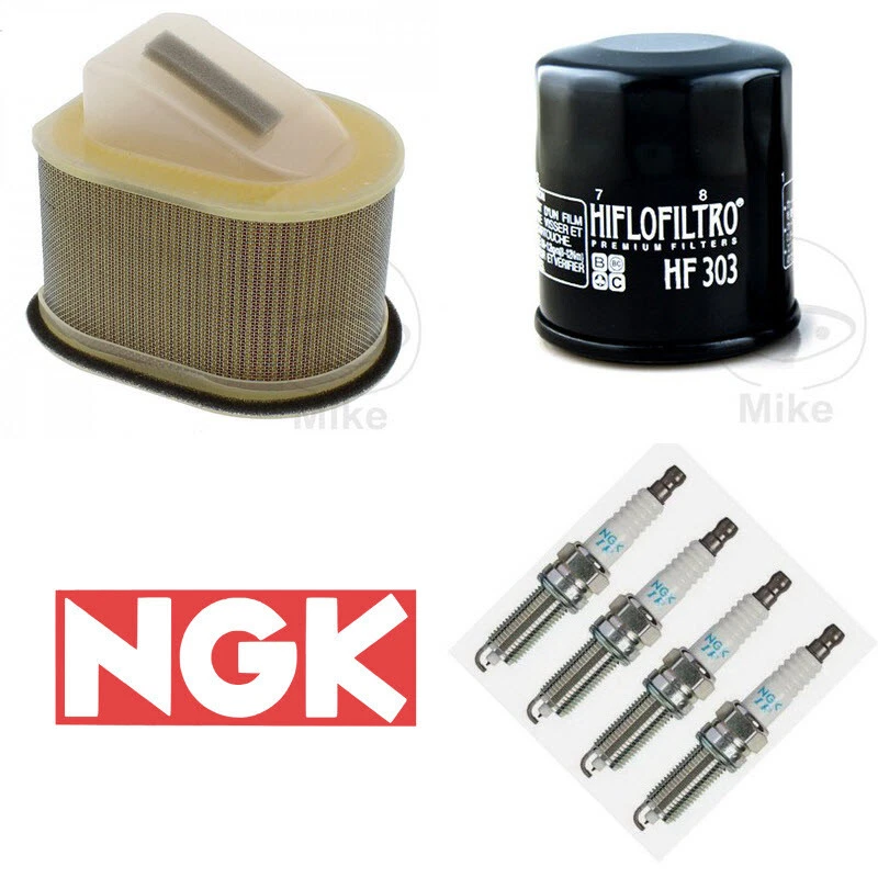 Kawasaki Z 800 E Service Kit Hiflo Air & Oil Filter + Iridium Spark Plugs (4) - Изображение 1 из 1