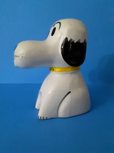 Banco de monedas vintage de cerámica Snoopy Beagle perro cacahuetes 1976 pintado a mano 7" (A3) - Imagen 1 de 7