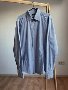 Valentino Roma Slim Fit Striped Dress Shirt Size 45 - Picture 1 of 9