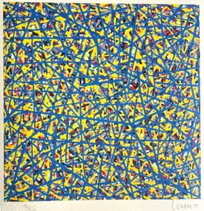 Sol Lewitt Lithograph COA Original Hand Numbered Signed O.P. Stamp - Picture 1 of 10