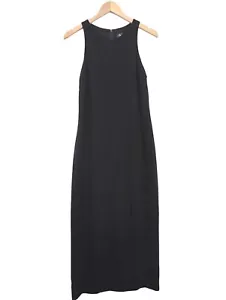 Maxi abito vintage Calvin Klein donna 8 nero senza maniche spacco posteriore festa formale - Foto 1 di 11