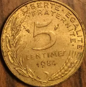1984 FRANCE 5 CENTIMES COIN - Picture 1 of 2