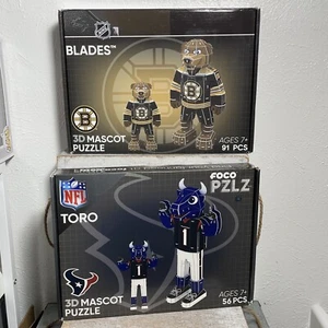 NFL Houston Texans 3D Puzzle Mascot Toro OR NHL Boston Bruins Blades YOU CHOOSE - Imagen 1 de 15