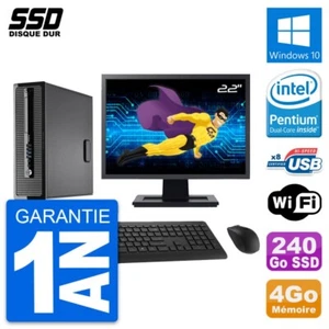 PC HP ProDesk 400 G1 SFF Ecran 22" Intel G3220 RAM 4Go SSD 240Go Windows 10 Wifi - Imagen 1 de 7