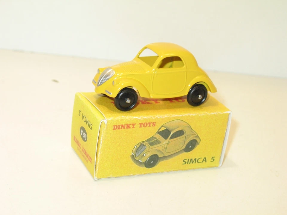 DINKY TOYS ATLAS In Metallo, Auto Simca 5 Gialla - Immagine 1 di 2