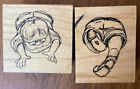 Art Impressions Boy Child Crawling L-1711 Front & Back Wood Mounted Rubber Stamp