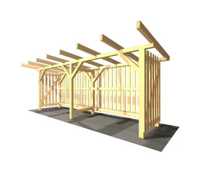 Holzunterstand Kaminholzunterstand Unterstand Kaminholz Holz Überdachung Lager - Bild 1 von 4