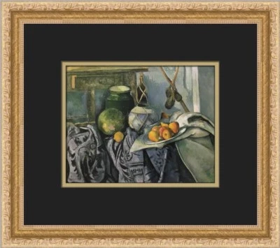 Paul Cezanne Still Life with Ginger Jar and Eggplants Custom Framed Print - Imagem 1 de 2