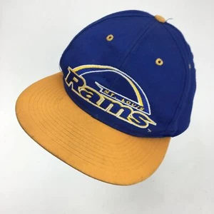 St Louis Rams Football Logo 7 Ball Cap Hat (Broken Snapback) - Picture 1 of 5