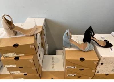 CALL IT SPRING BY ALDO SUEDE BLOCK HEEL ANKLE STRAP SANDALS HEELS  WOMEN'S  - Image 1 of 4