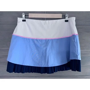 Lucky in Love Tennis Pickleball Skirt Skort Layered Blue Size Large Golf - Picture 1 of 4