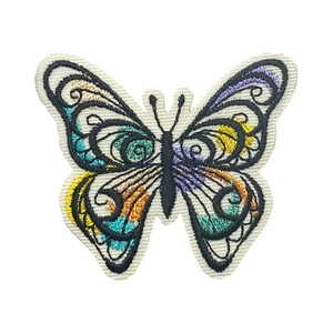 Tattoo-style Butterfly, Embroidered, Iron on Patch, DIY crafts - Picture 1 of 3