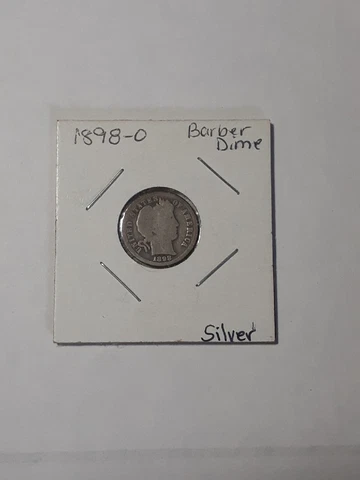 1898-O New Orleans Mint Silver Barber Dime Cover