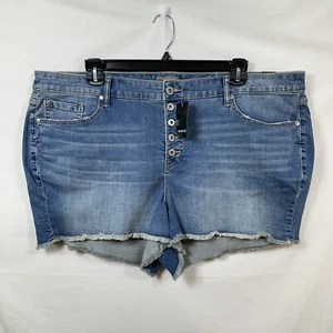 NWT Torrid 3.5 Inch Vintage Stretch Mid-Rise Short Denim Blue Jean Shorts Jorts - Picture 1 of 13