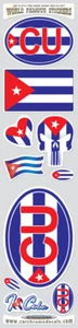 Cuba Cuban 10 stickers set Brazilian flag decal bumper sticker car auto laptop - Foto 1 di 1