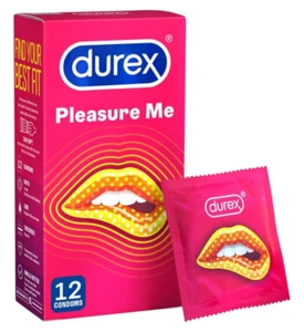 24 x Durex Pleasure Me gerippte & gepunktete Emoji Kondome diskret Post Pleasuremax - Bild 1 von 1