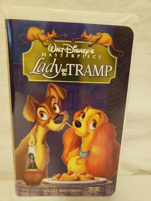 VHS Lady and the Tramp Walt Disney's Masterpiece Clamshell Case - Image 1 of 3