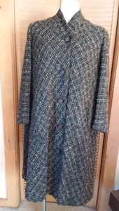 VINTAGE Max Zeller Furs Springfield MA Carmel Design Women's Wool Overcoat Gray - Picture 1 of 9