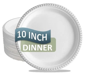 Disposable Paper Plate: Heavy Duty Elegant Eco-Friendly Compostable Paper Pla... - Picture 1 of 8