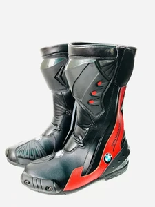 BMW Herren Motorrad Rindsleder Reitschuhe Racing Motorrad Lederstiefel - Bild 1 von 2