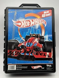 Hot Wheels Black 48- Car Storage Case With Easy Grip Handles *FULL OF 48 CARS!* - Picture 1 of 3