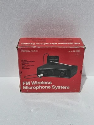 Vintage - Realistic - FM Wireless Microphone System - 32-1221A - UNUSED-Clean - Image 1 of 3