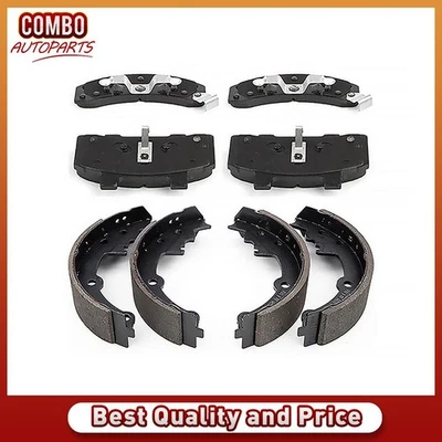 Front & Rear Ceramic Brake Pads And Drum Shoes Fits 1983-1992 Buick Century - Image 1 of 4