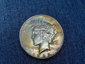 Vintage Peace 1923 Silber Dollar getönt - Bild 1 von 2