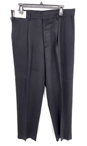 Murano Anzughose Herren 34x32 schwarz Plissee gerades Bein Torino Hose Slacks - Bild 1 von 10