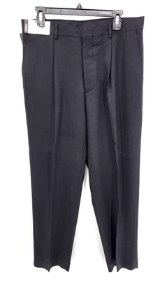 Murano Dress Pants Mens 34x32 Black Pleated Straight Leg Torino Trousers Slacks - Image 1 of 4