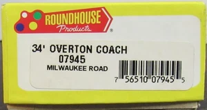 Roundhouse Products Spur HO 34 Overton Coach 07945 - ohne Aufkleber - Bild 1 von 2