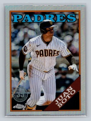Juan Soto 2023 Topps Chrome Update 1988 Topps Baseball #88CU-3 San Diego Padres - Image 1 of 2