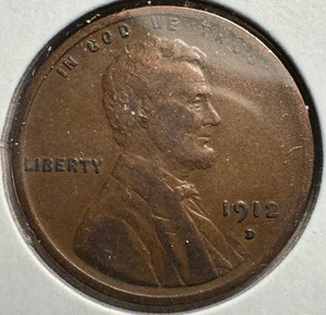 1912 D 1 ONE CENT DENVER GREAT SHAPE KEY DATE! - Bild 1 von 2