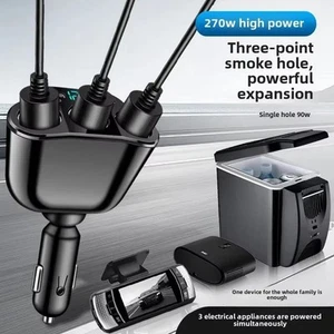Adjustable Car Charger 5-in-1 Car Charger Car Adapter DC12-24V Input For Driving - Zdjęcie 1 z 12