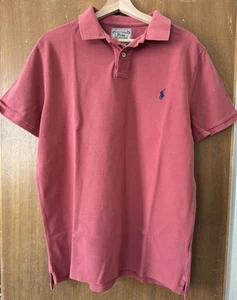 Polo Ralph Lauren Para Hombres Manga Corta Rojo Ladrillo Polo Talla L/G - Imagen 1 de 9