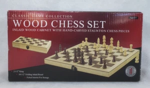 Classic Game Collection Wood Chess Set New Open Box - Picture 1 of 10