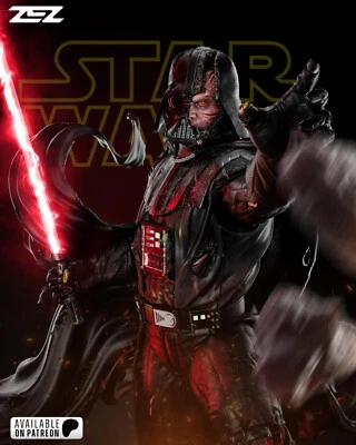 Darth Vader 3D Printed Figure, Iconic Star Wars Sith Lord Collectible, Unpainted - Image 1 of 4