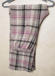 Jaclyn Intimates Womens Pull on Gray Purple and Black Plaid Pajama Pants Size M - Picture 1 of 9