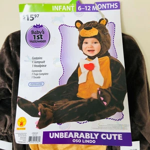 Infant Baby Boys Girls Unbearably Cute Teddy Bear Suit Costume Sz 6 - 12 Months - Picture 1 of 6