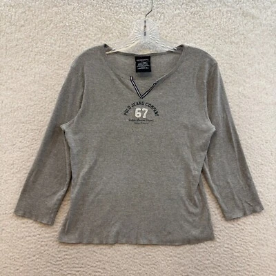 Camisa Polo Y2K Vintage Grande XL Mujer Gris Bella Cisne Hada Grunge Deportiva Foto 1 de 4