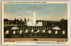 View of Electric Fountain in Front of Greenhouse, Longwood - Vintage Postcard