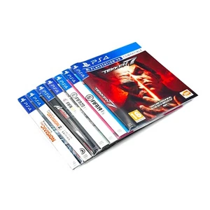 PS2, PS3, PS4, PS5 Replacement Case Sleeve Clear Plastic with Flap 25/50/100 - Picture 1 of 28