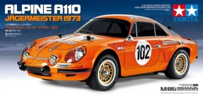Tamiya 58708 1/10 RC RWD M-06 Chassis Jagermeister Renault Alpine A110 Car Kit - Image 1 of 2