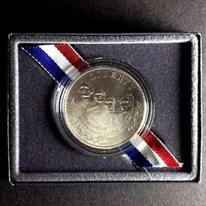 1991 P Mount Rushmore 50th Anniversary BU 90% Silver Dollar OGP Box COA - Picture 1 of 5