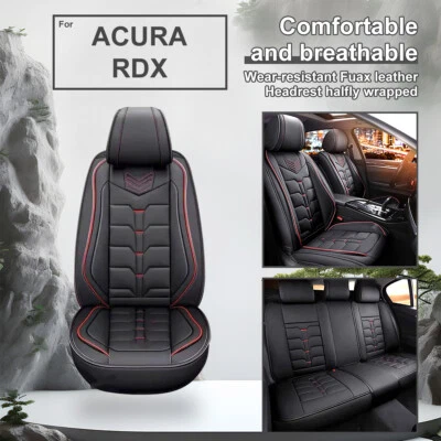 For ACURA RDX 2008-2023 Faux Leather Car Seat Cover Cushion Pad Full Set - Image 1 of 4