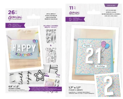 Gemini Left Fold Numbers, Joyful Birthday Collection by Crafter's Companion New - Image 1 of 3