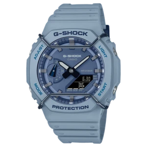 Casio G-Shock GA-2100PT-2A blaues Zifferblatt blau mit Bumper Carbongehäuse Herrenuhr - Bild 1 von 7