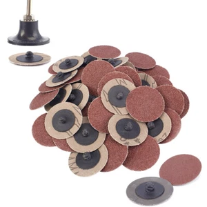 Disco de lijado de 2" tipo R bloqueo de rollo cambio rápido discos de molienda de superficie vástago de 1/4" - Imagen 1 de 10